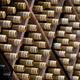 bottles of wine in wall